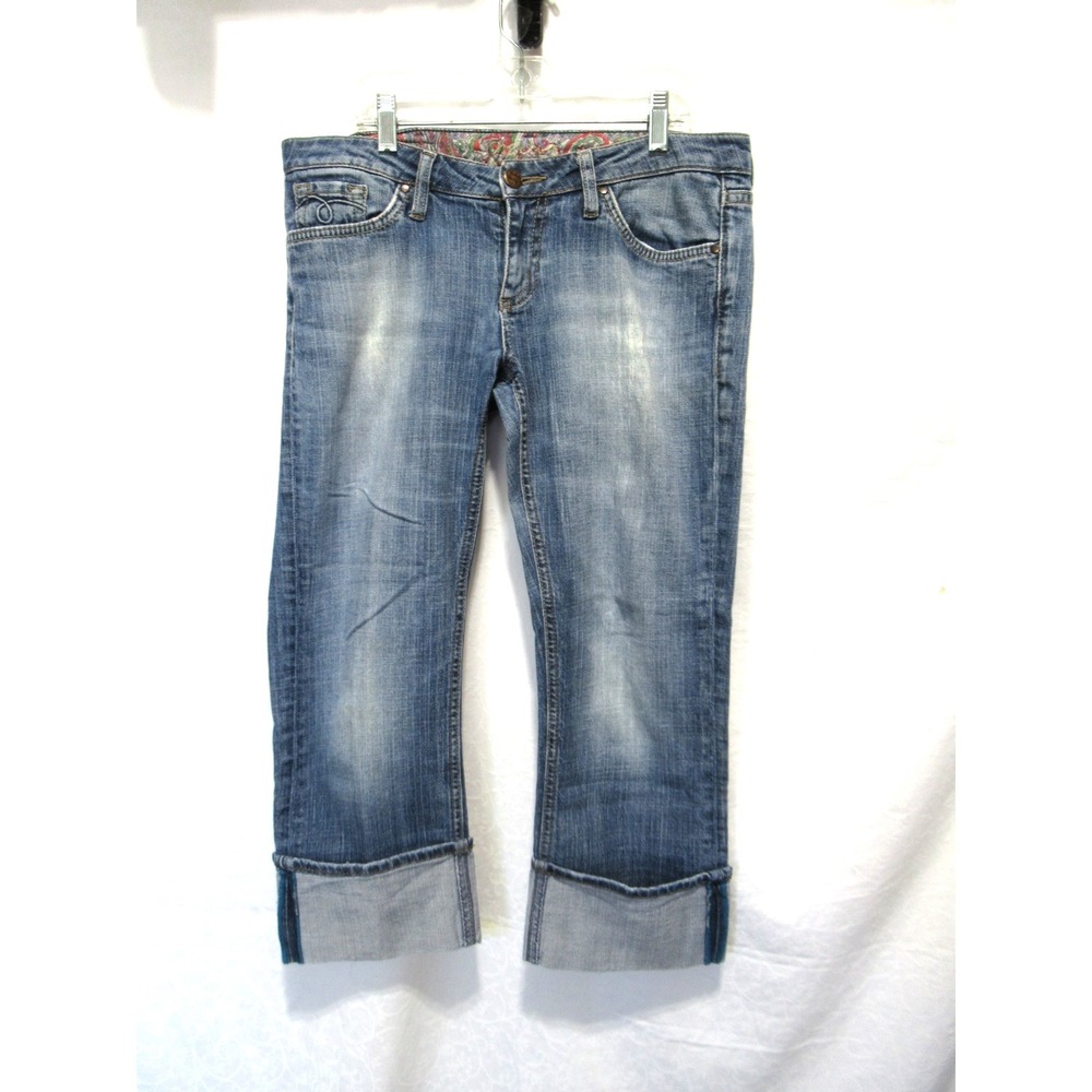 Mavi Women's Size 28 Miriam Cropped & Cuffed Blue Jeans
